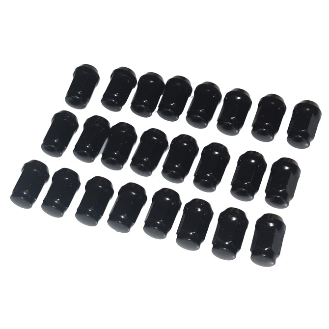 Toyota Land Cruiser 24 Pcs Black Wheel Nuts - Suitable for Toyota Landcruiser Early 79 Series, Hilux, Prado