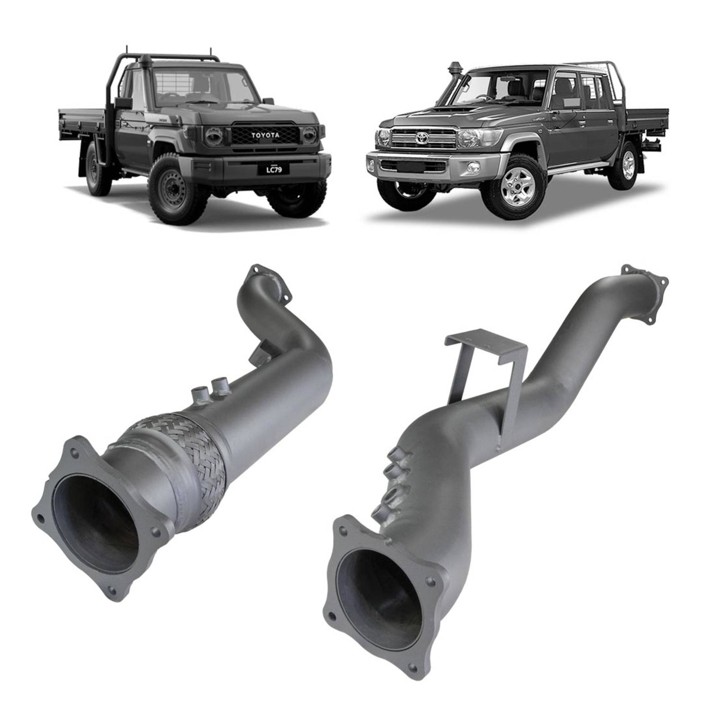 70 Series Land Cruiser Extreme Duty 4 Exhaust DPF Adaptor Kit - 79 Series (2016 - On)
