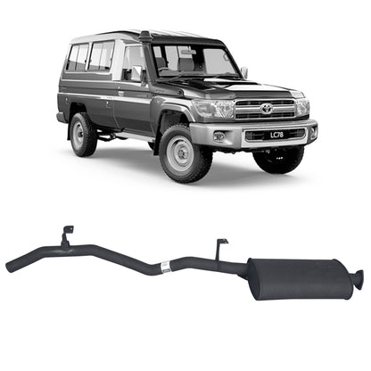 70 Series Land Cruiser 2.5 Exhaust - 79 Series 1HZ with Muffler