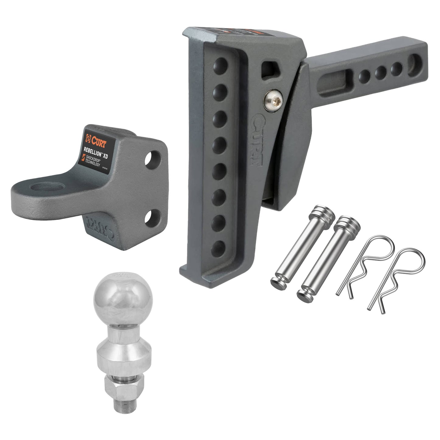 Toyota Land Cruiser CURT Rebellion XD ShockDrop Ball Mount Kit