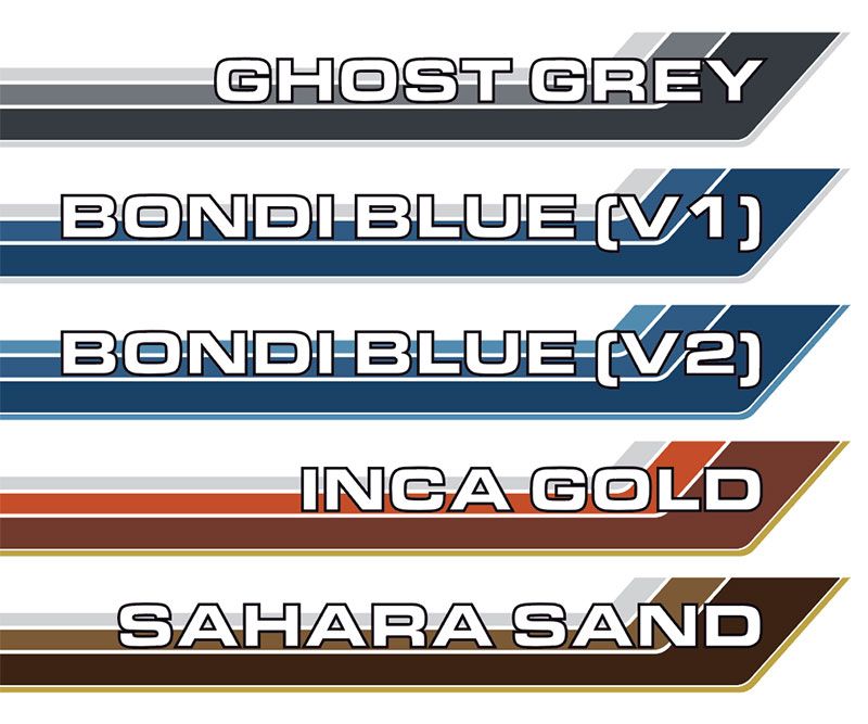 70 Series Land Cruiser Decal Body Stripe Kit (Renmark) - 75/79 Series Single Cab (1985-)