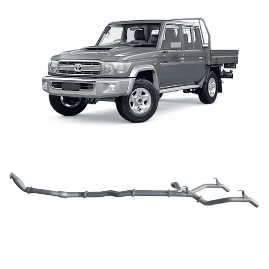70 Series Land Cruiser Extreme Duty Twin Exhaust - 79 Series Dual Cab (10/2012 - 10/2016)