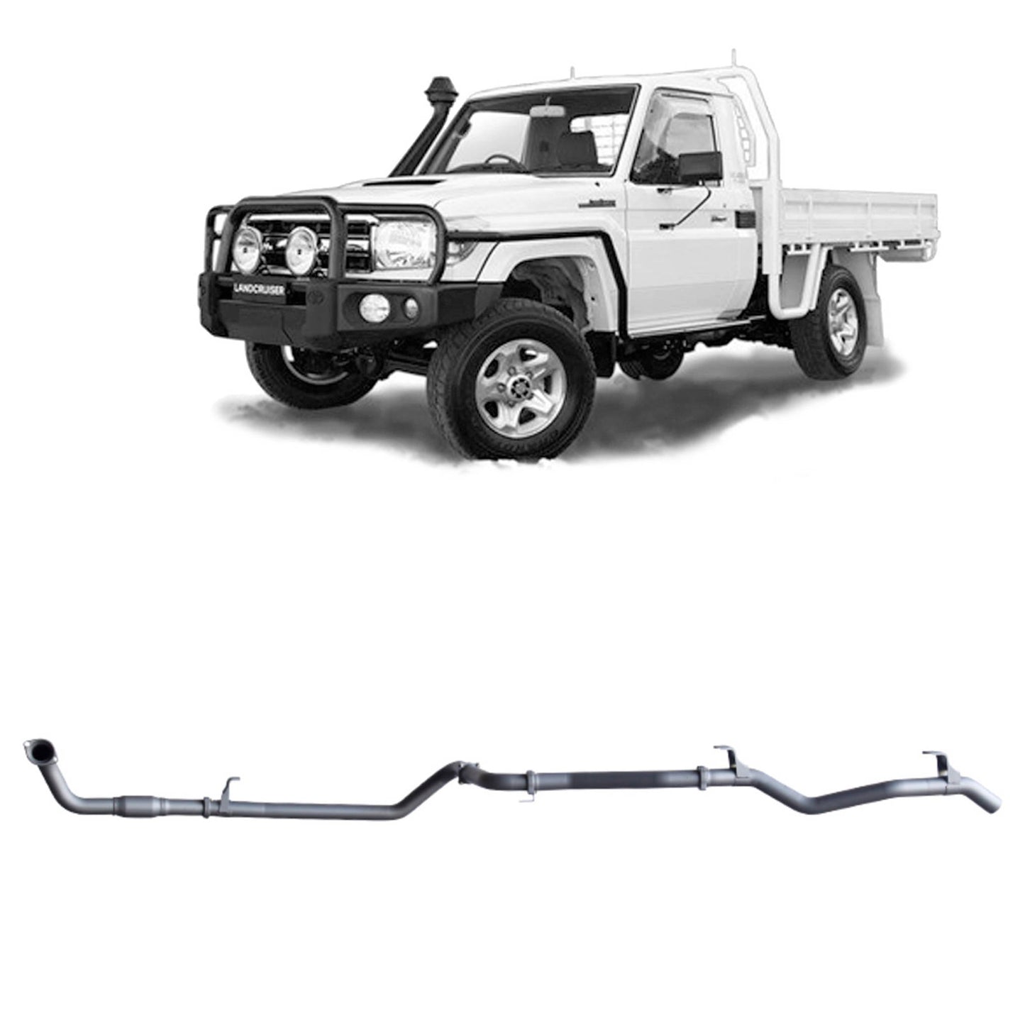 Toyota Land Cruiser Redback Extreme Duty Exhaust for Toyota Landcruiser 79 Series 4.2L TD (01/2001 - 01/2007)