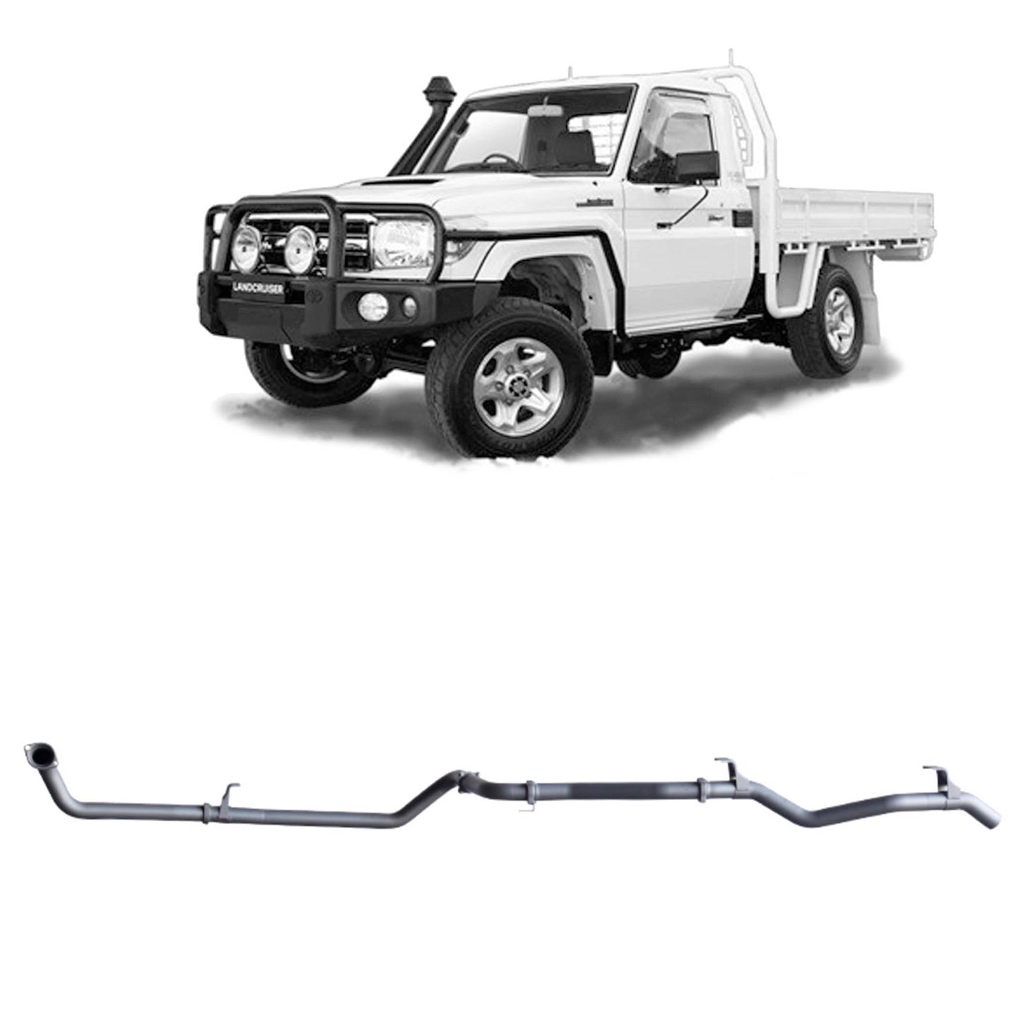 Toyota Land Cruiser Redback Extreme Duty Exhaust for Toyota Landcruiser 79 Series 4.2L TD (01/2001 - 01/2007)