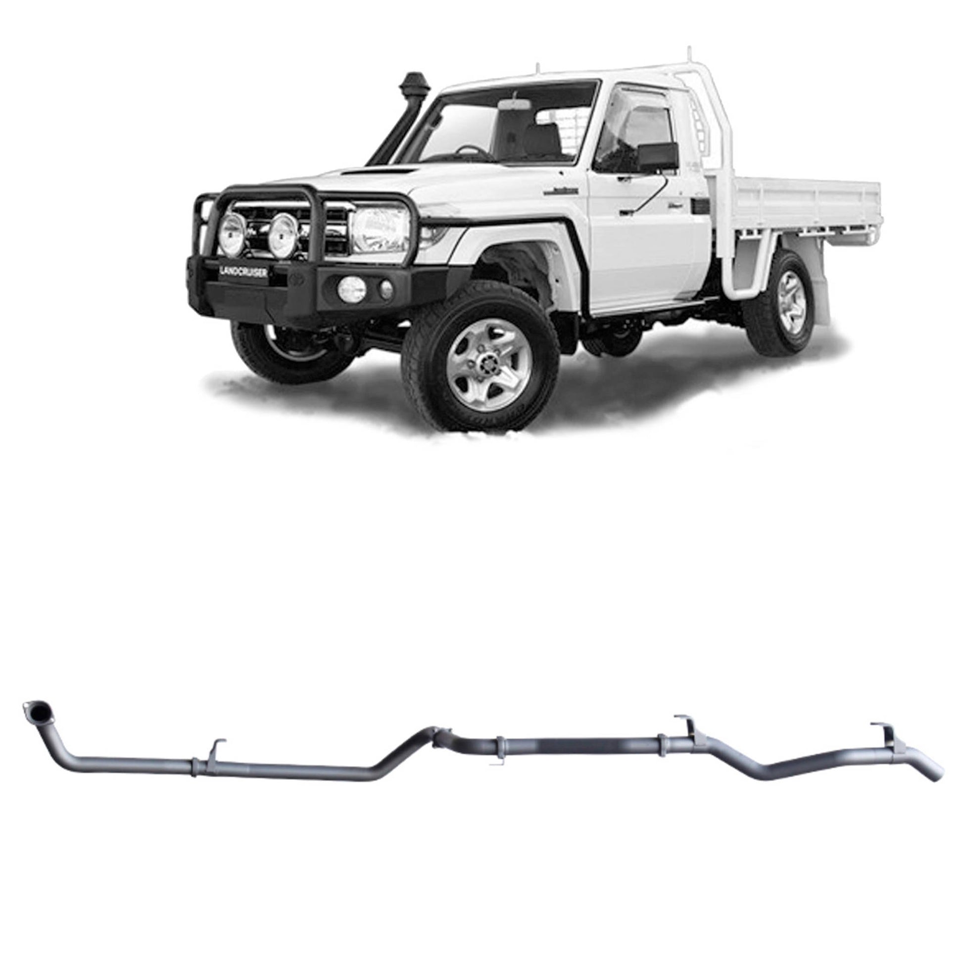 Toyota Land Cruiser Redback Extreme Duty Exhaust for Toyota Landcruiser 79 Series 4.2L TD (01/2001 - 01/2007)