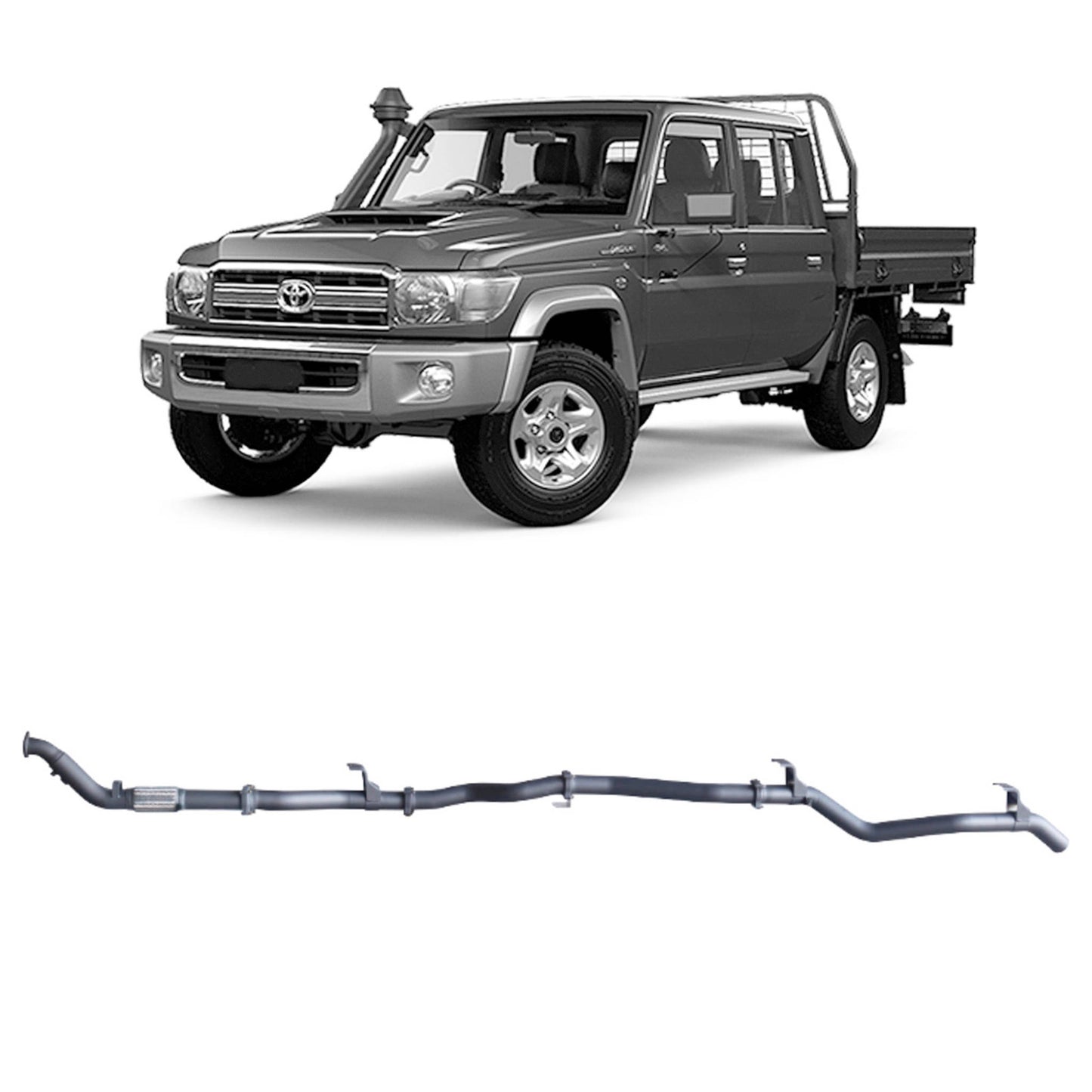 Toyota Land Cruiser Redback Extreme Duty Exhaust for Toyota Landcruiser 79 Series Double Cab (01/2012 - 10/2016)