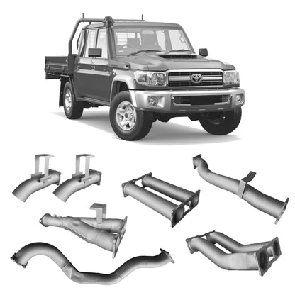Redback Extreme Duty Twin 4" Exhaust for Toyota Landcruiser 79 Series